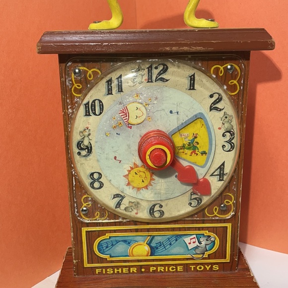 Vintage 1962 Fisher Price Tick Tock Teaching Clock! Tested And Working well! - Picture 3 of 14